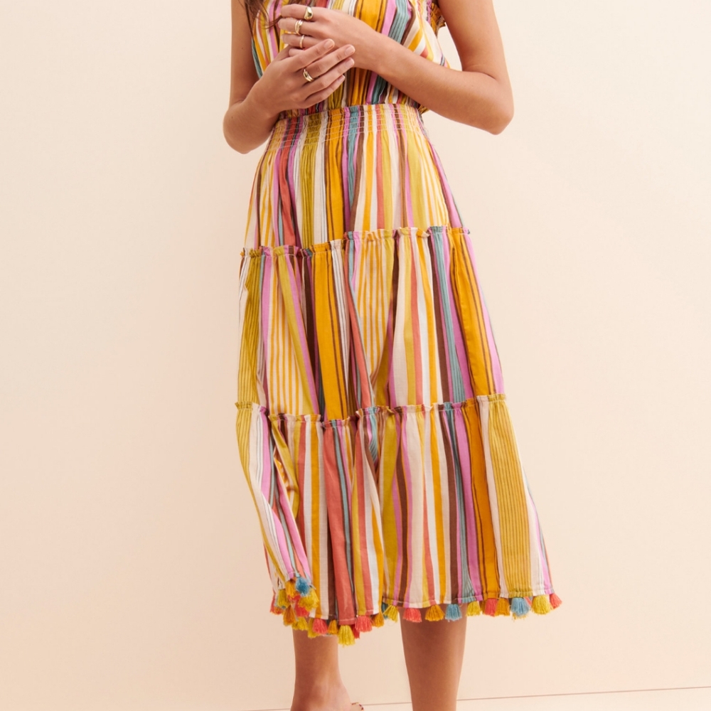 Anthropologie Feliza Tiered Midi Dress - Picture 4 of 4